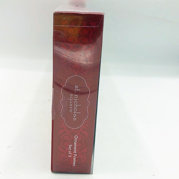 Set of 3 Carved Look Photo Holder Ornaments St Nicholas Square - Picture 5 of 9